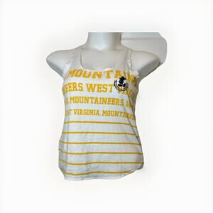 West Virginia Mountaineers 100% Cotton Disney White And Gold Size Large Tank
